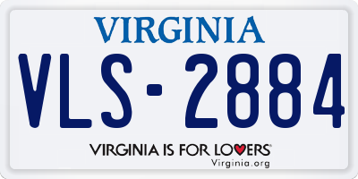 VA license plate VLS2884