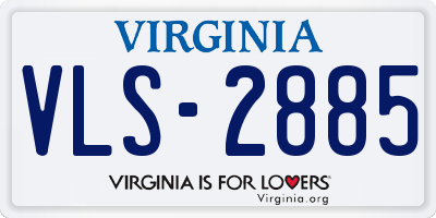 VA license plate VLS2885