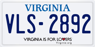 VA license plate VLS2892