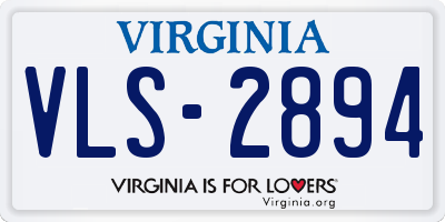 VA license plate VLS2894