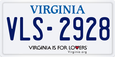 VA license plate VLS2928