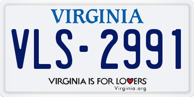 VA license plate VLS2991