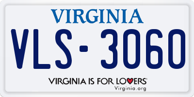 VA license plate VLS3060