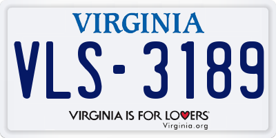 VA license plate VLS3189