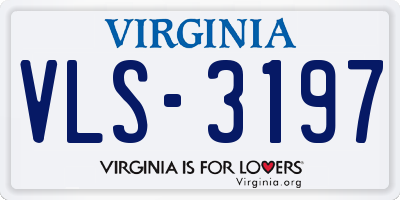 VA license plate VLS3197