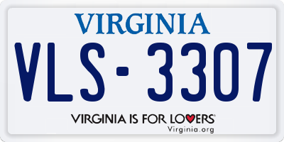 VA license plate VLS3307