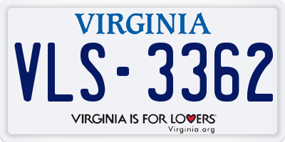 VA license plate VLS3362