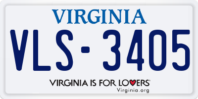 VA license plate VLS3405