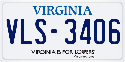 VA license plate VLS3406