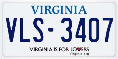 VA license plate VLS3407