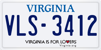 VA license plate VLS3412