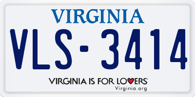VA license plate VLS3414