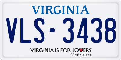 VA license plate VLS3438