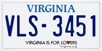 VA license plate VLS3451