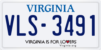 VA license plate VLS3491