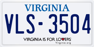 VA license plate VLS3504