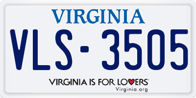VA license plate VLS3505