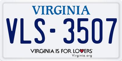 VA license plate VLS3507