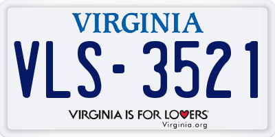VA license plate VLS3521