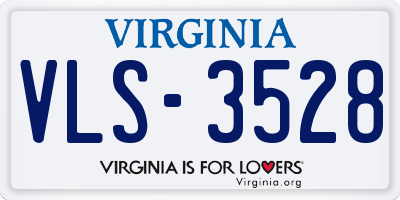 VA license plate VLS3528