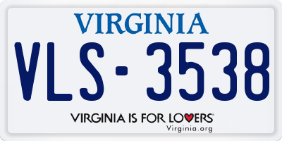 VA license plate VLS3538