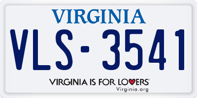 VA license plate VLS3541