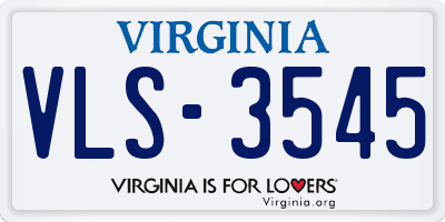 VA license plate VLS3545