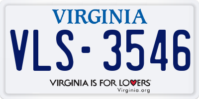 VA license plate VLS3546