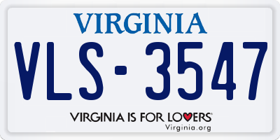 VA license plate VLS3547