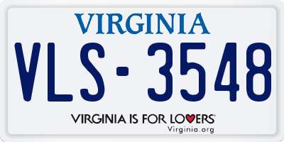 VA license plate VLS3548