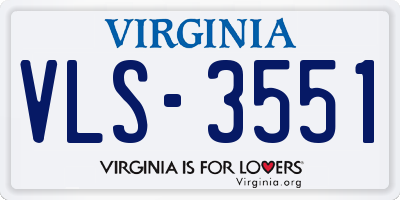 VA license plate VLS3551