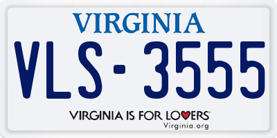 VA license plate VLS3555