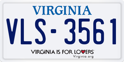 VA license plate VLS3561