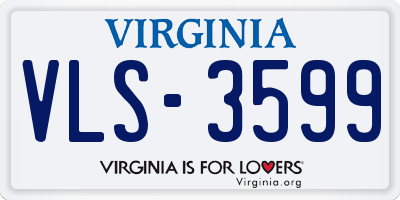 VA license plate VLS3599