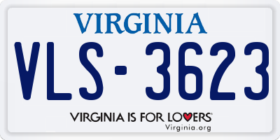 VA license plate VLS3623