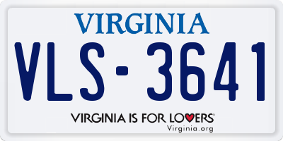 VA license plate VLS3641