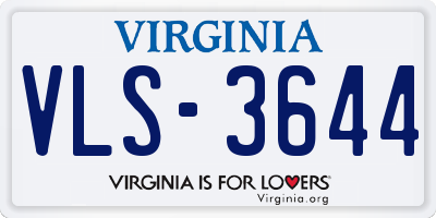 VA license plate VLS3644