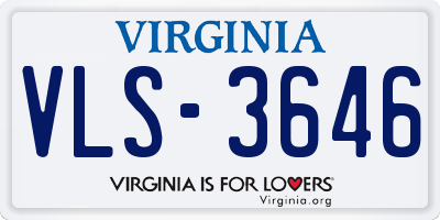 VA license plate VLS3646