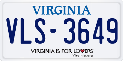 VA license plate VLS3649