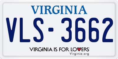 VA license plate VLS3662