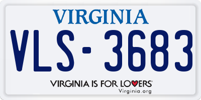 VA license plate VLS3683