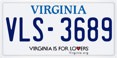 VA license plate VLS3689