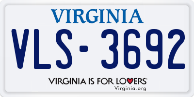 VA license plate VLS3692