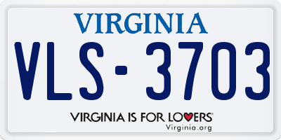 VA license plate VLS3703