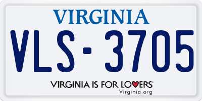 VA license plate VLS3705
