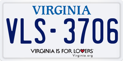 VA license plate VLS3706