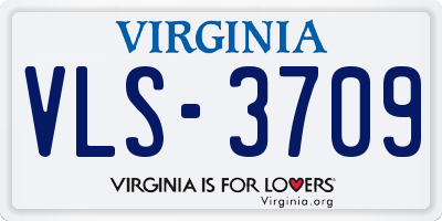 VA license plate VLS3709