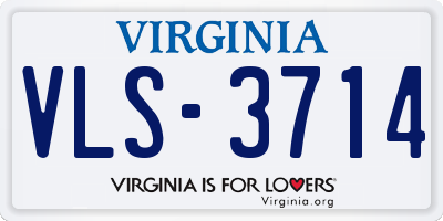 VA license plate VLS3714