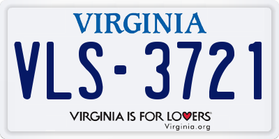 VA license plate VLS3721