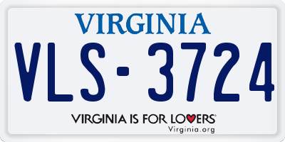 VA license plate VLS3724